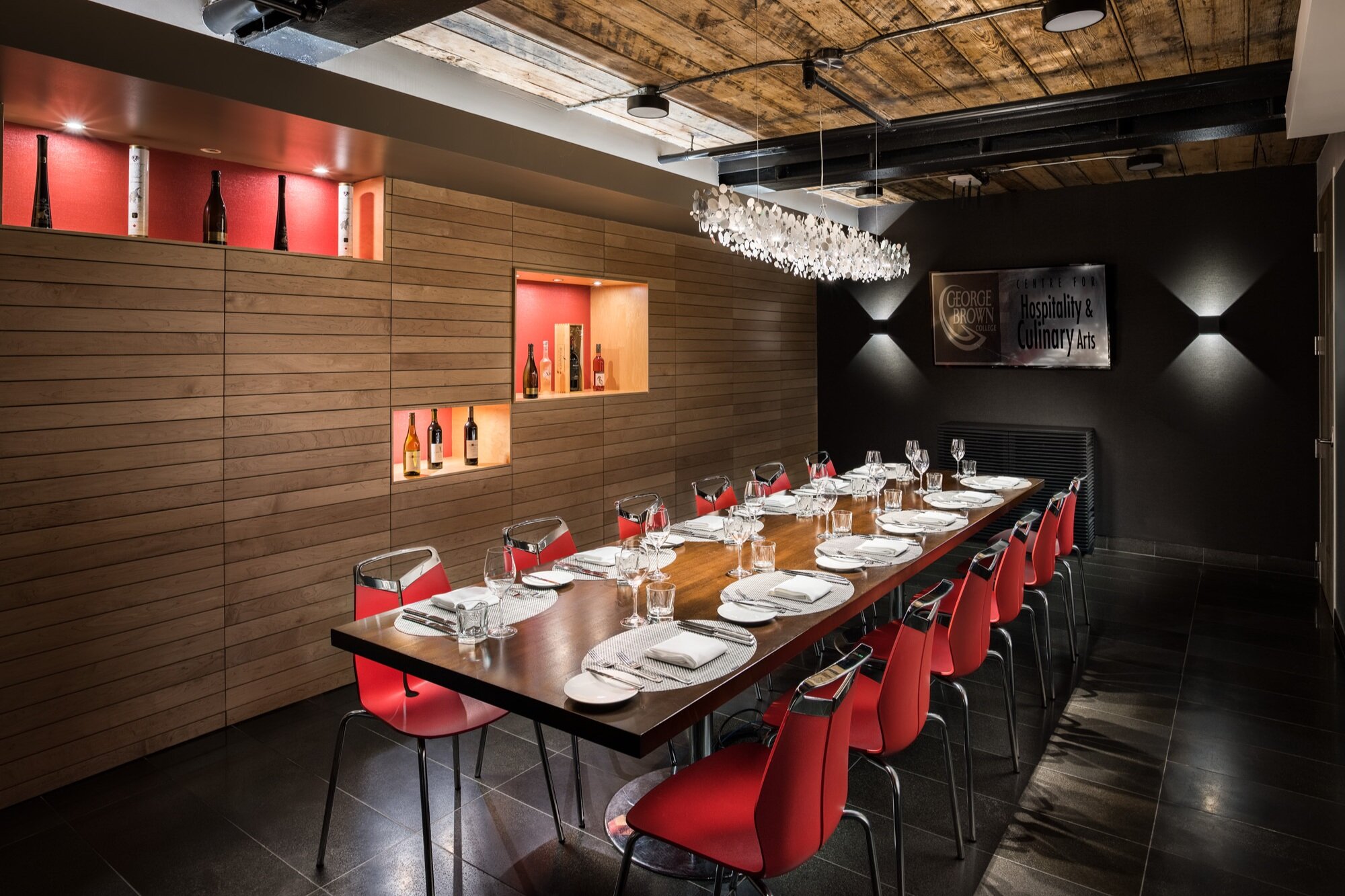 The Private Dining Room at The Restaurant at The Centre for Hospitality &amp; Culinary Arts at George Brown College