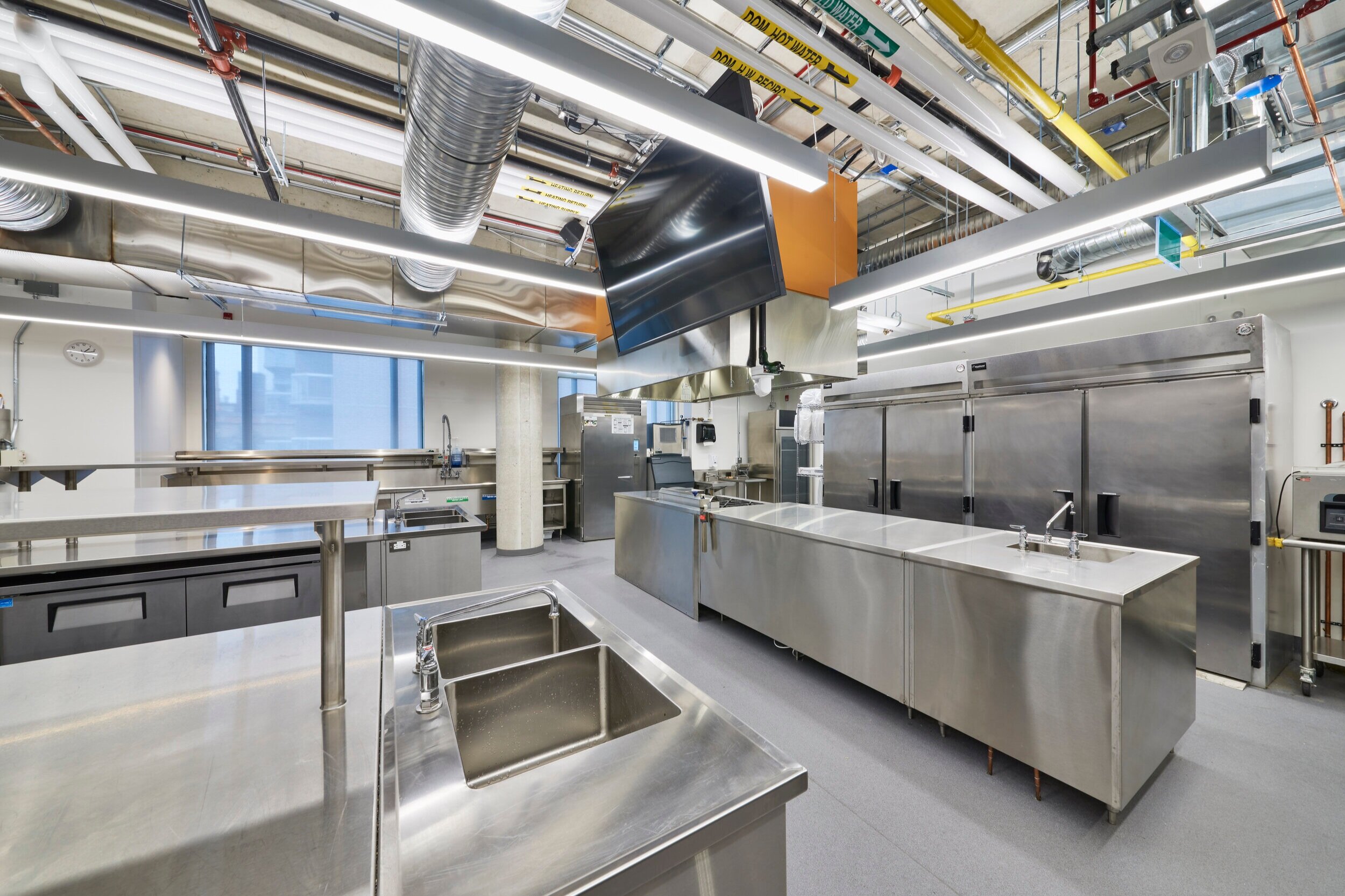 Fourth alternate view of a Culinary Kitchen Lab at the Centre for Hospitality &amp; Culinary Arts at George Brown College