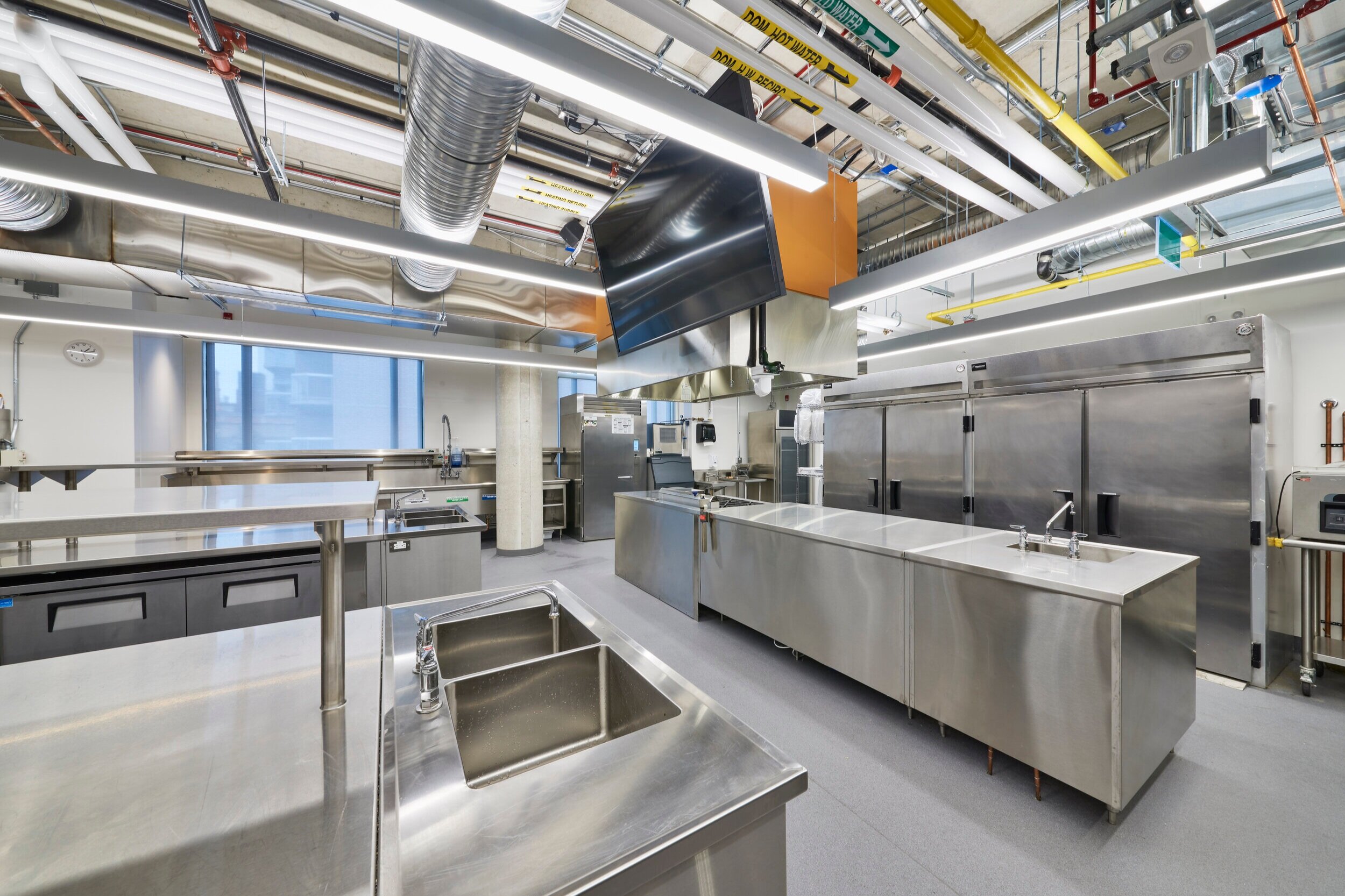 Fourth alternate view of a Culinary Kitchen Lab at the Centre for Hospitality & Culinary Arts at George Brown College