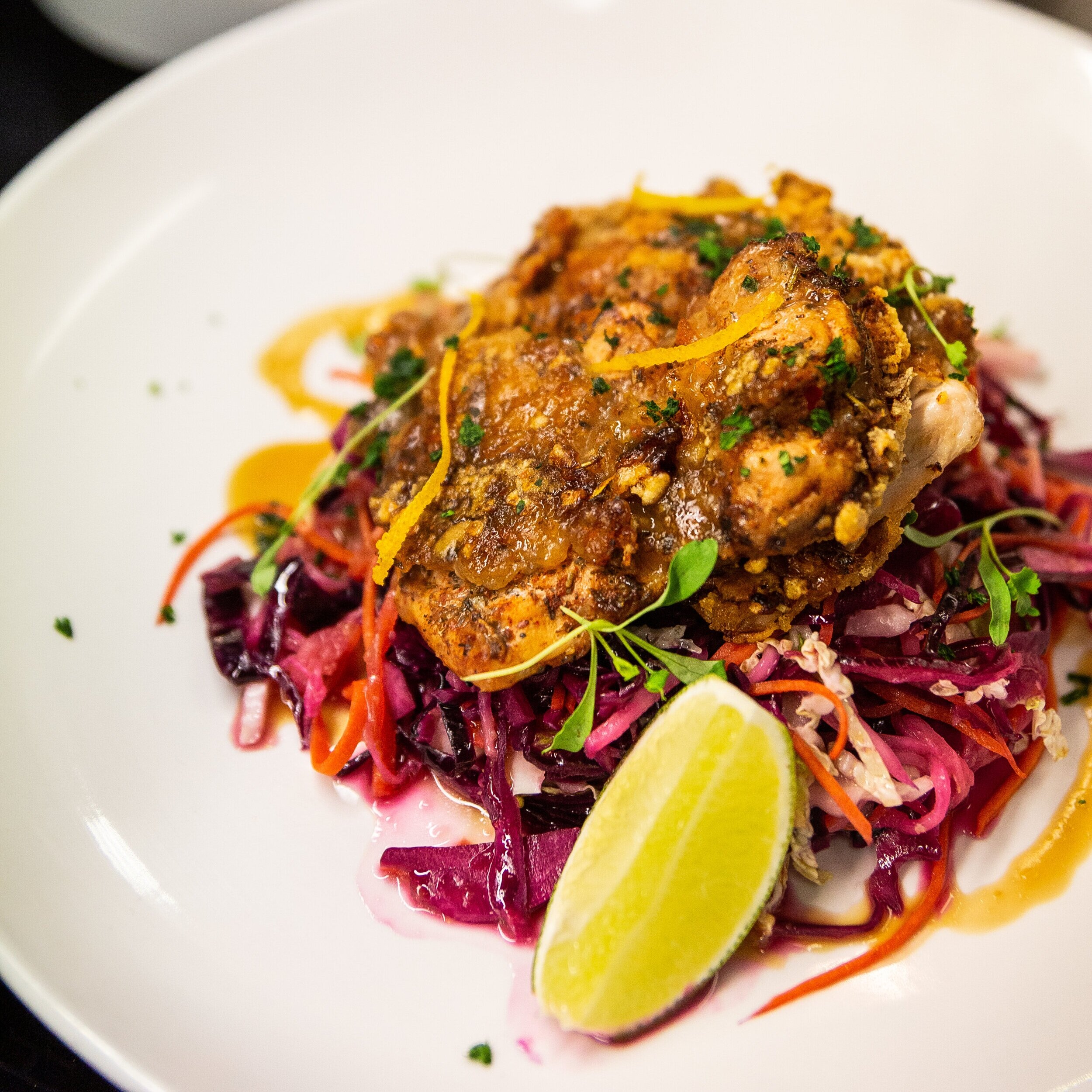 Piri Piri Chicken and Tangy Coleslaw at The Café at the Centre for Hospitality &amp; Culinary Arts at George Brown College