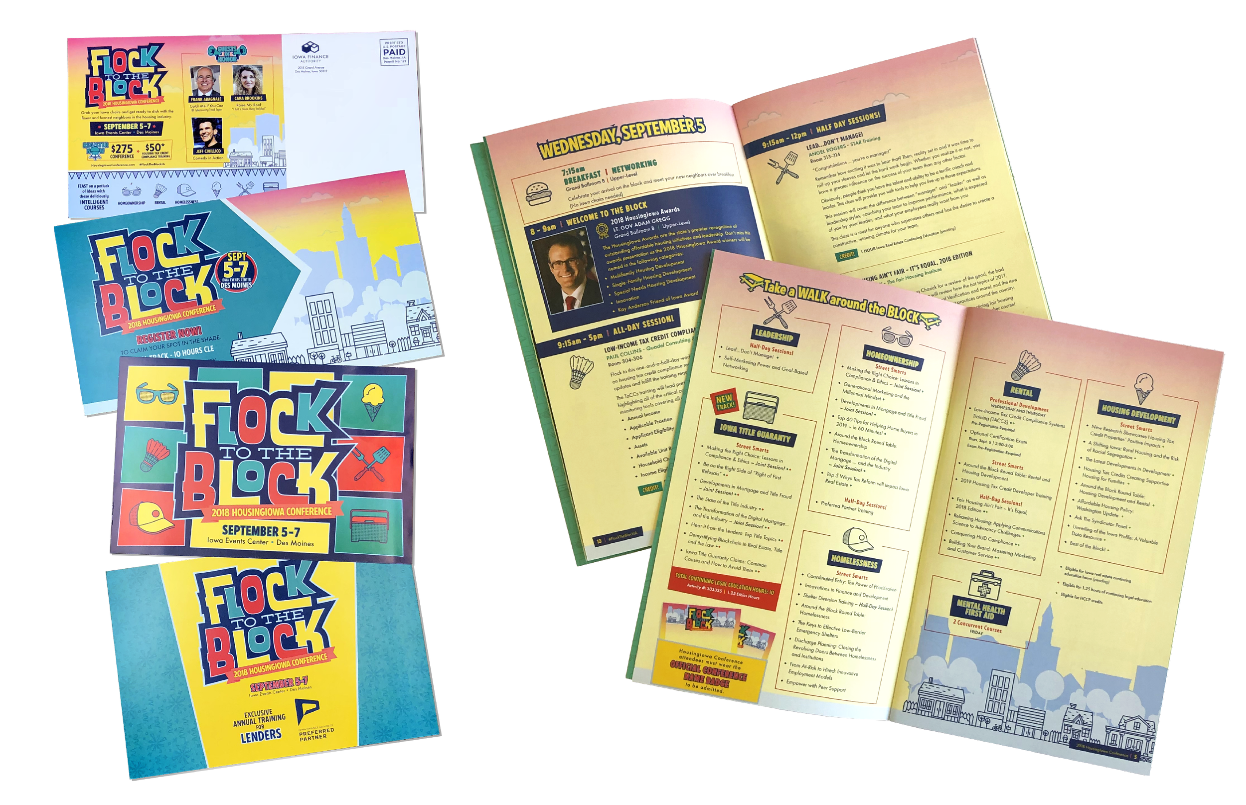 postcard and day of agenda