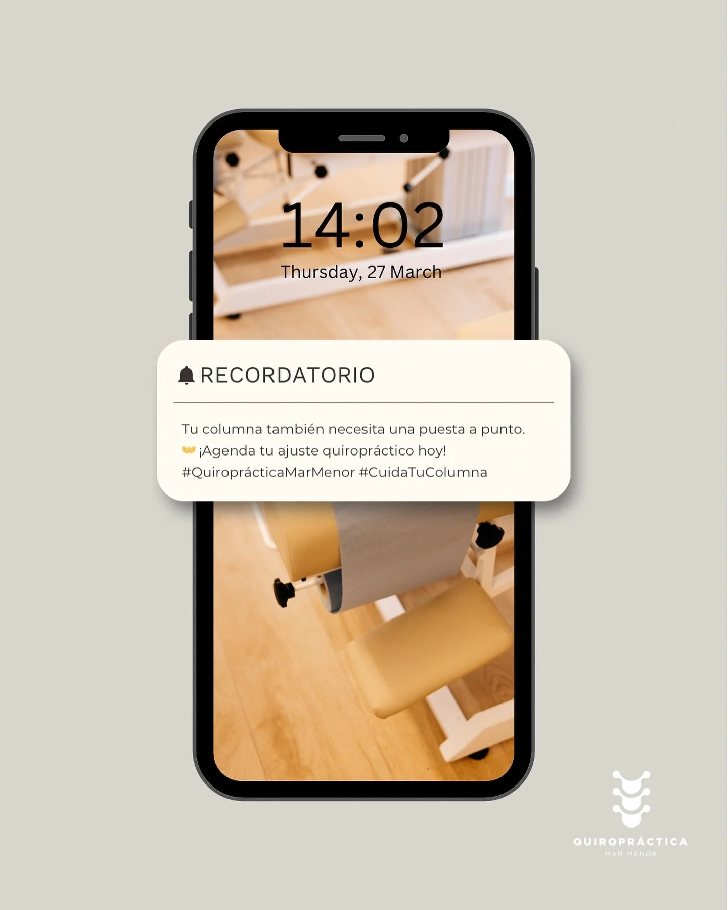 ¿Hace cuánto no revisas tu columna? 📲
Tu cuerpo te habla... ¡escúchalo!
La quiropráctica no solo alivia molestias, también previene y mejora tu bienestar general.
Hazle un hueco a tu salud en tu agenda. 💆&zw