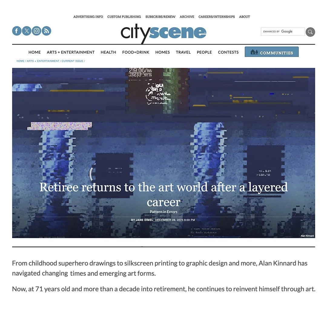 Thanks to Cityscene Magazine for the nice profile in the current January-February 2026 issue. (https://www.cityscenecolumbus.com/arts-and-entertainment/current-issue/retiree-returns-to-the-art-world-after-a-layered-career/)

@cityscenecolumbus @techs