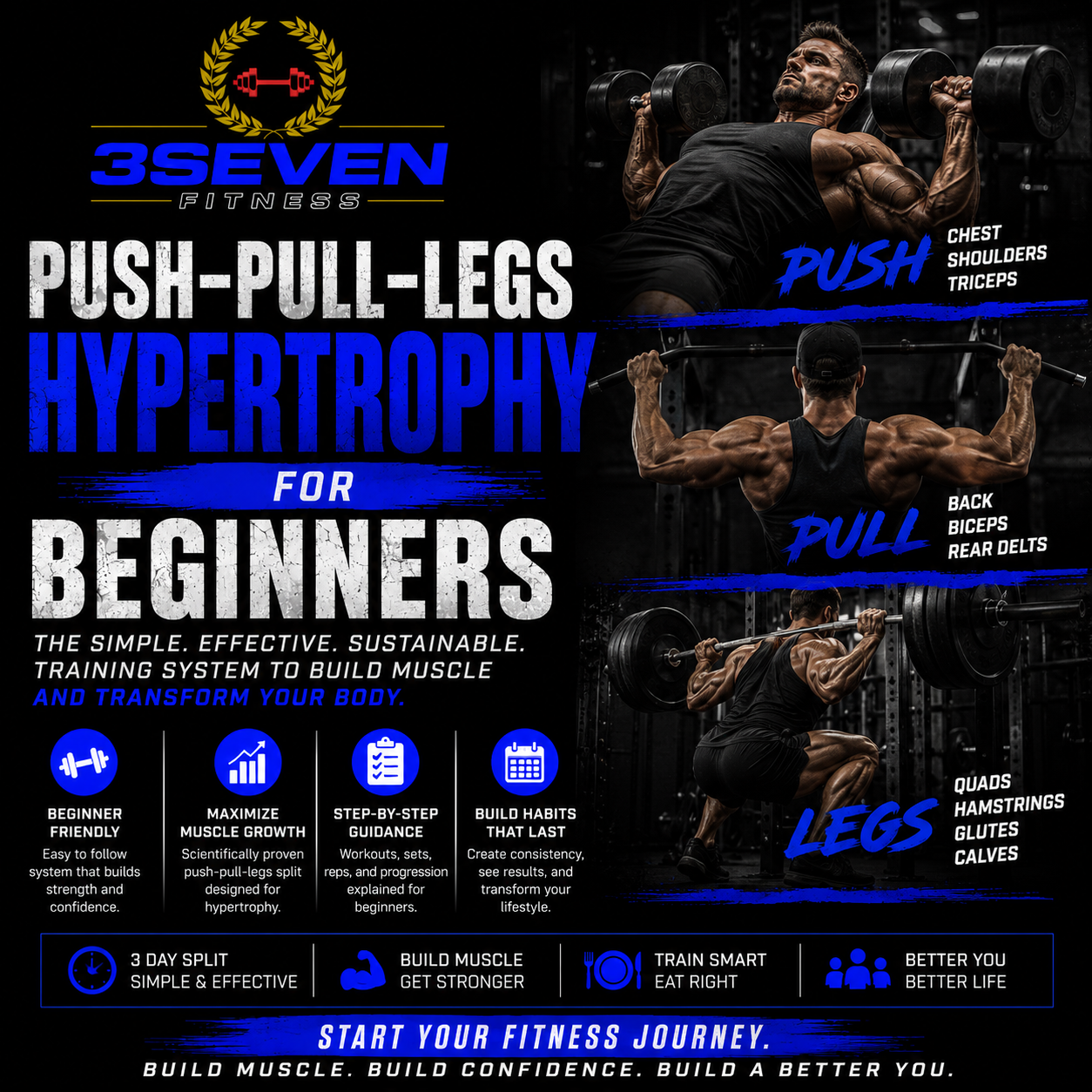 Push-Pull-Legs Program, 3SEVEN FITNESS