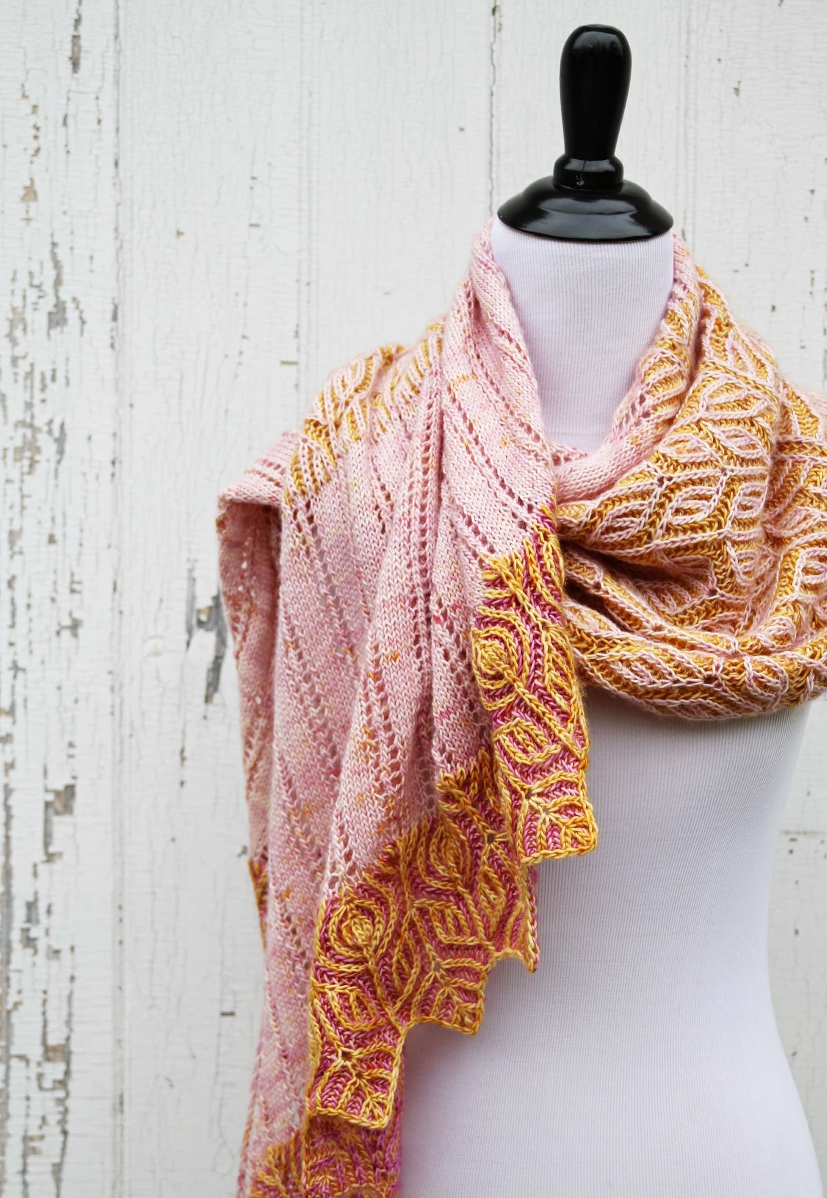 Botanically-inspired Floret shawl/wrap by Amanda Scheuzger.