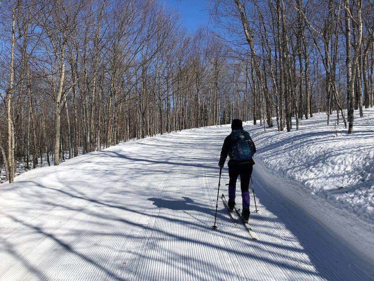 The Nordic Heritage Center in Presque Isle has 20 km of Nordic ski trails and 20 miles of snowshoeing trails.