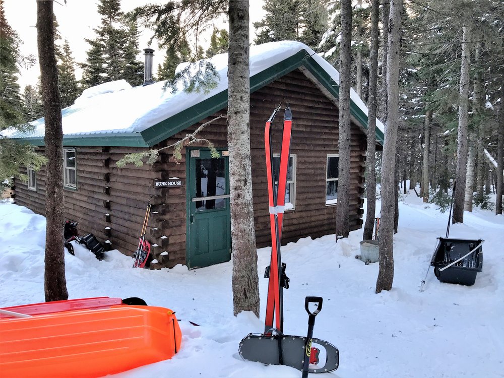The Chimney Pond bunkhouse, one of seven for winter use in Baxter State Park, is the basecamp for scaling Katahdin’s icy heights. 