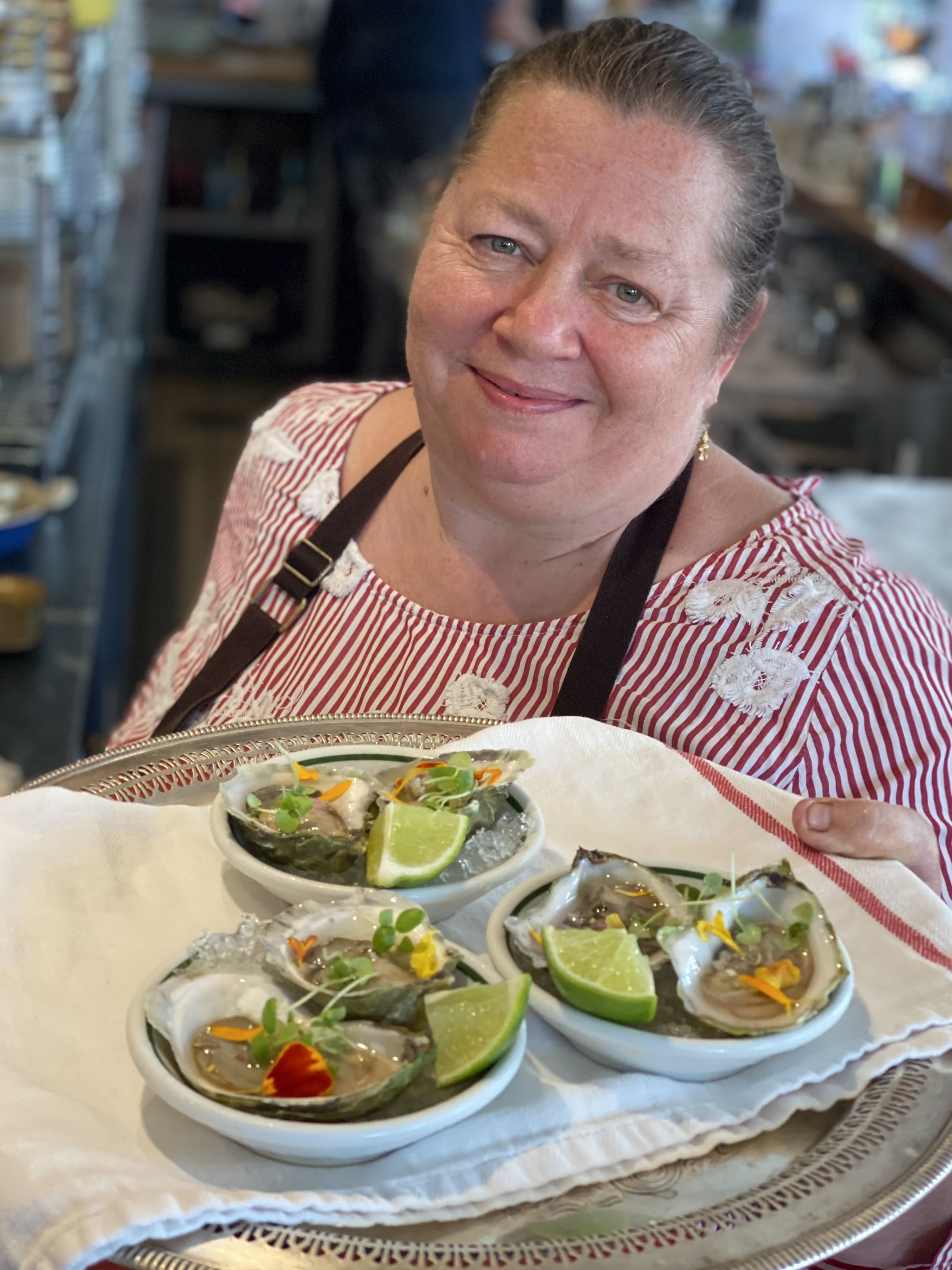   Chef Sara Jenkins brings a Mediterranean flair to locally sourced ingredients at her Rockport restaurant Nĩna June.  COURTESY PHOTO 