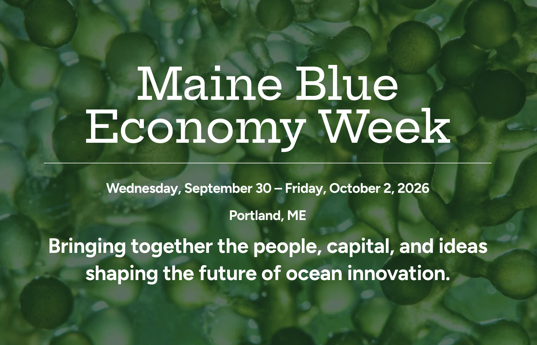 Maine Blue Economy Week