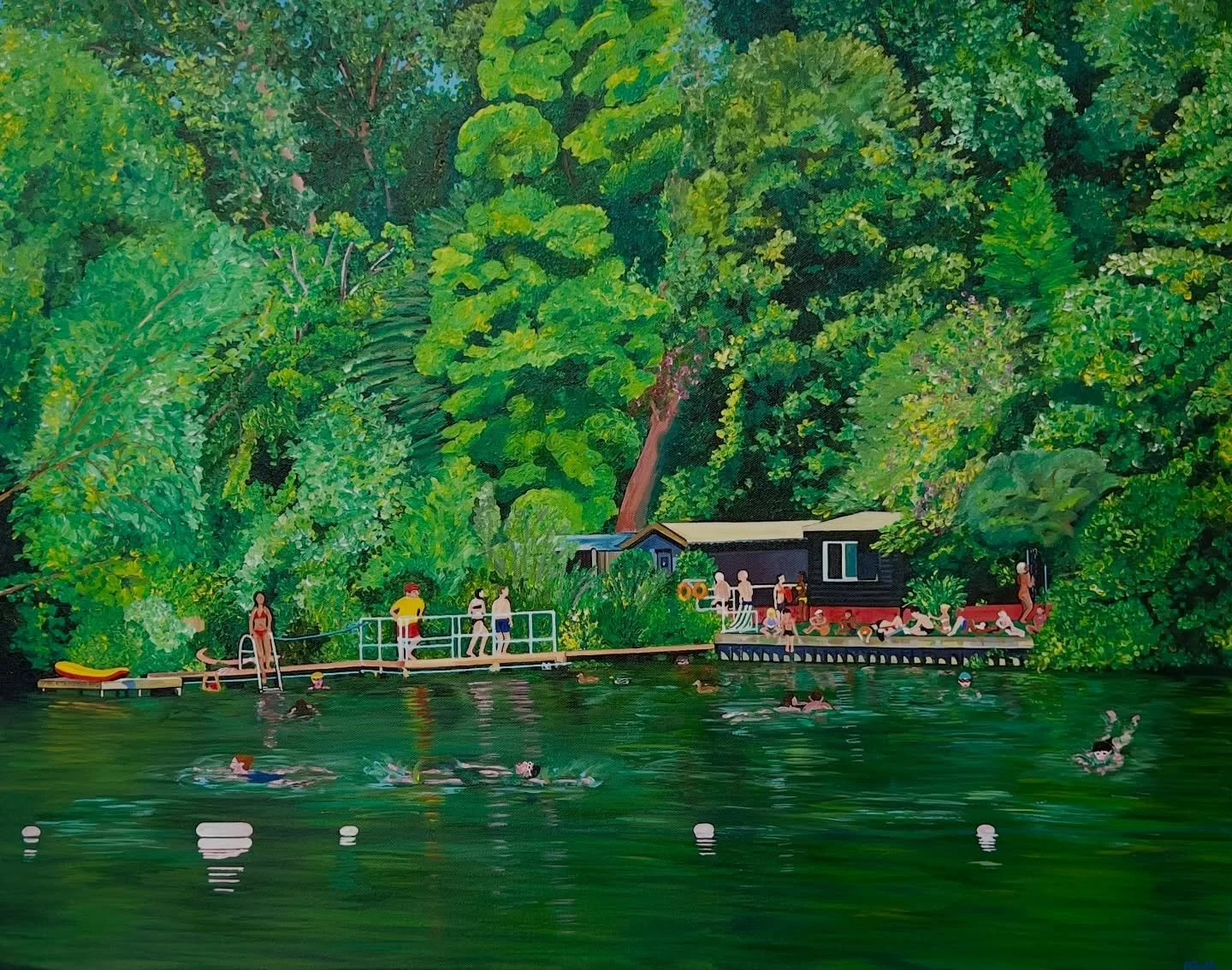 Hampstead Bathers 
80x60cm 
Acrylic on canvas 

Available at The Affordable Art Fair in Hampstead next week