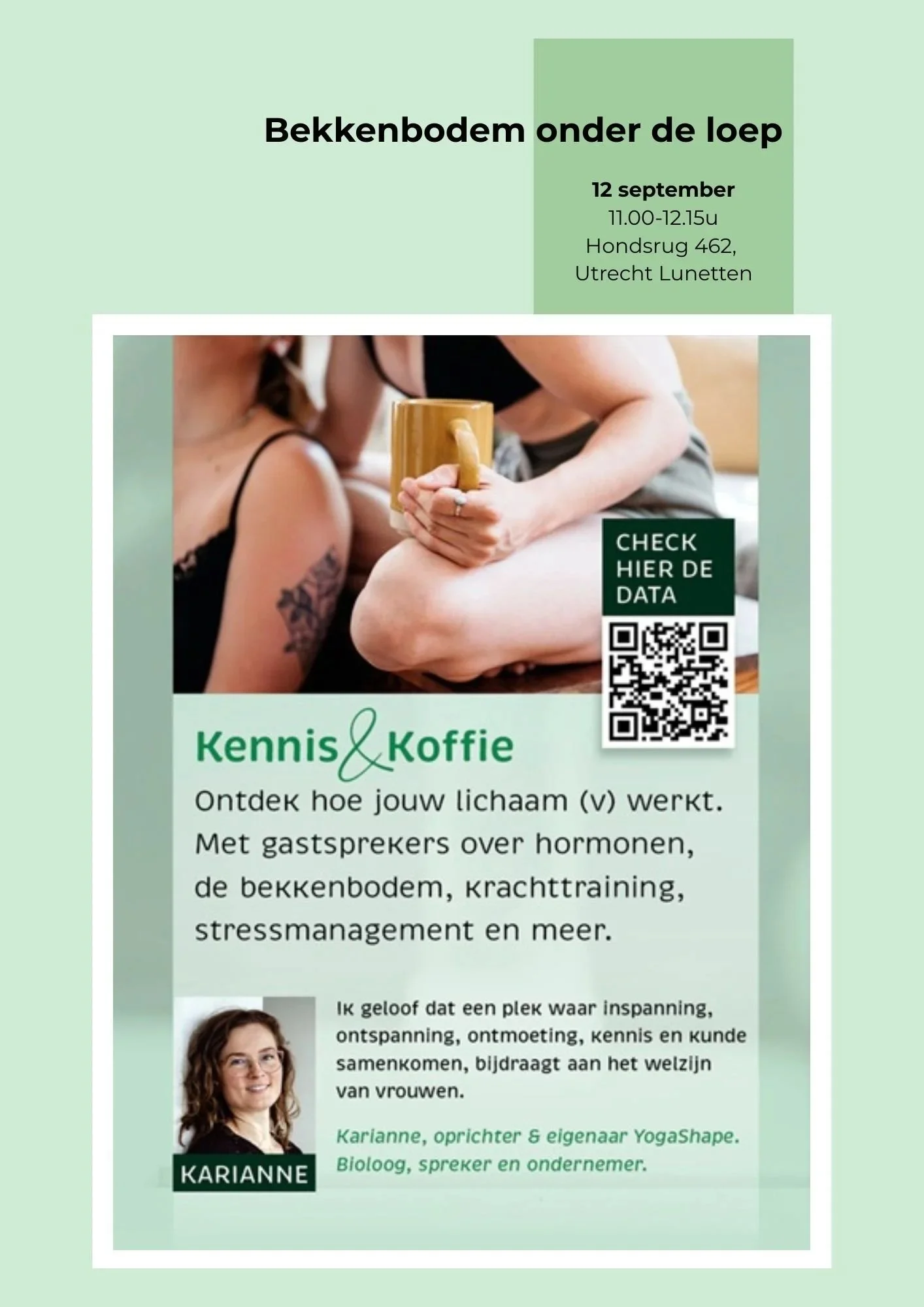 Kennis en Koffie  - De bekkenbodem onder de loep 