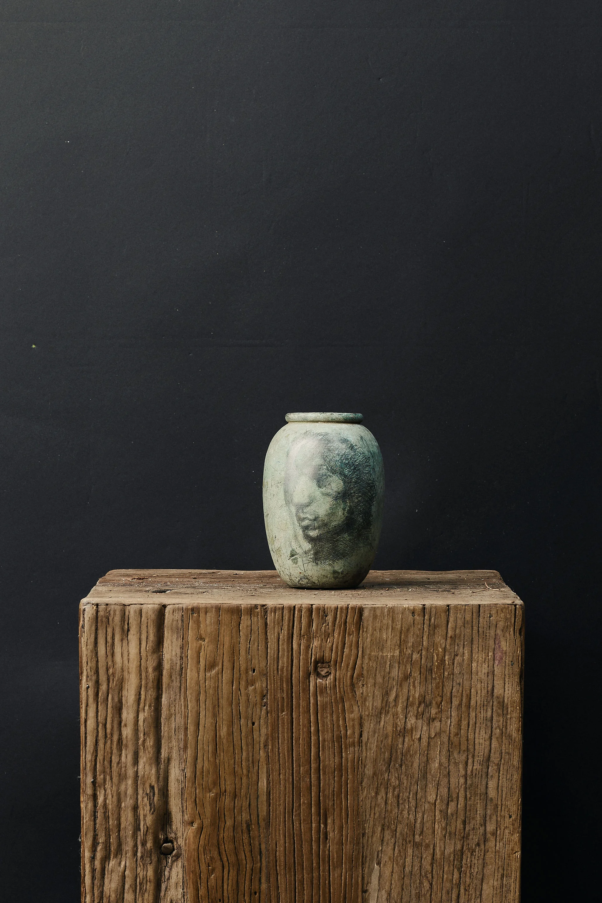 Pencil Drawing on Bronze Bowl