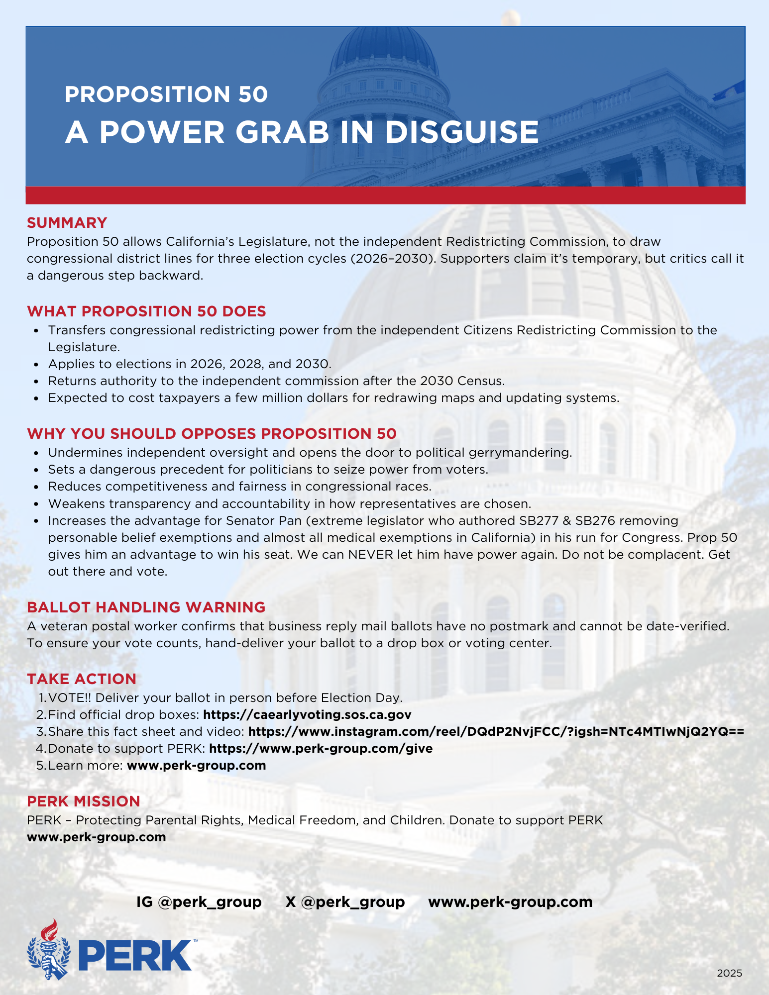 PROPOSITION 50 – A POWER GRAB IN DISGUISE