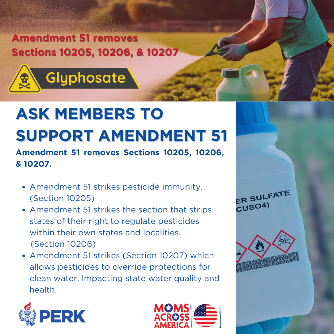 Pesticide Liability Shield- Action Today- All Eyes On Amendment 51