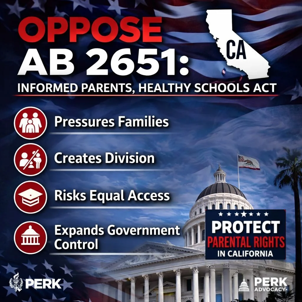 AB2651 Heads to the Senate Health Committee in one week.  Here&rsquo;s what you can do! California families do not need another school-based mechanism for pressure, surveillance, or medical discrimination. They need privacy, equal access to education