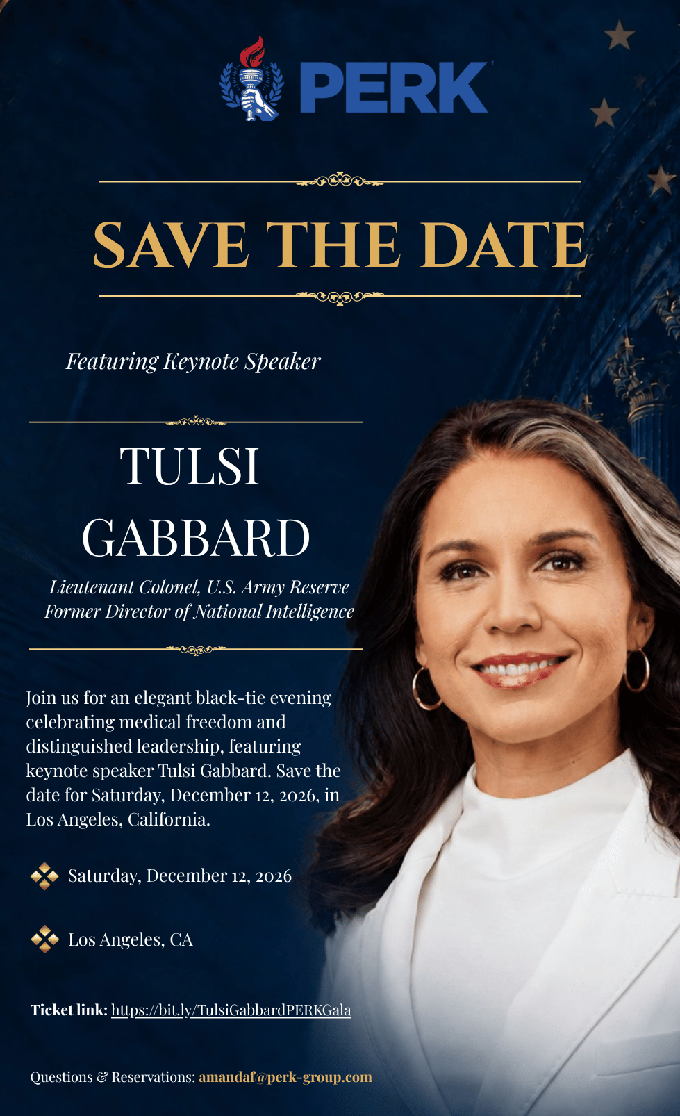 Tulsi Gabbard Headlines PERK's Medical Freedom Rising Gala