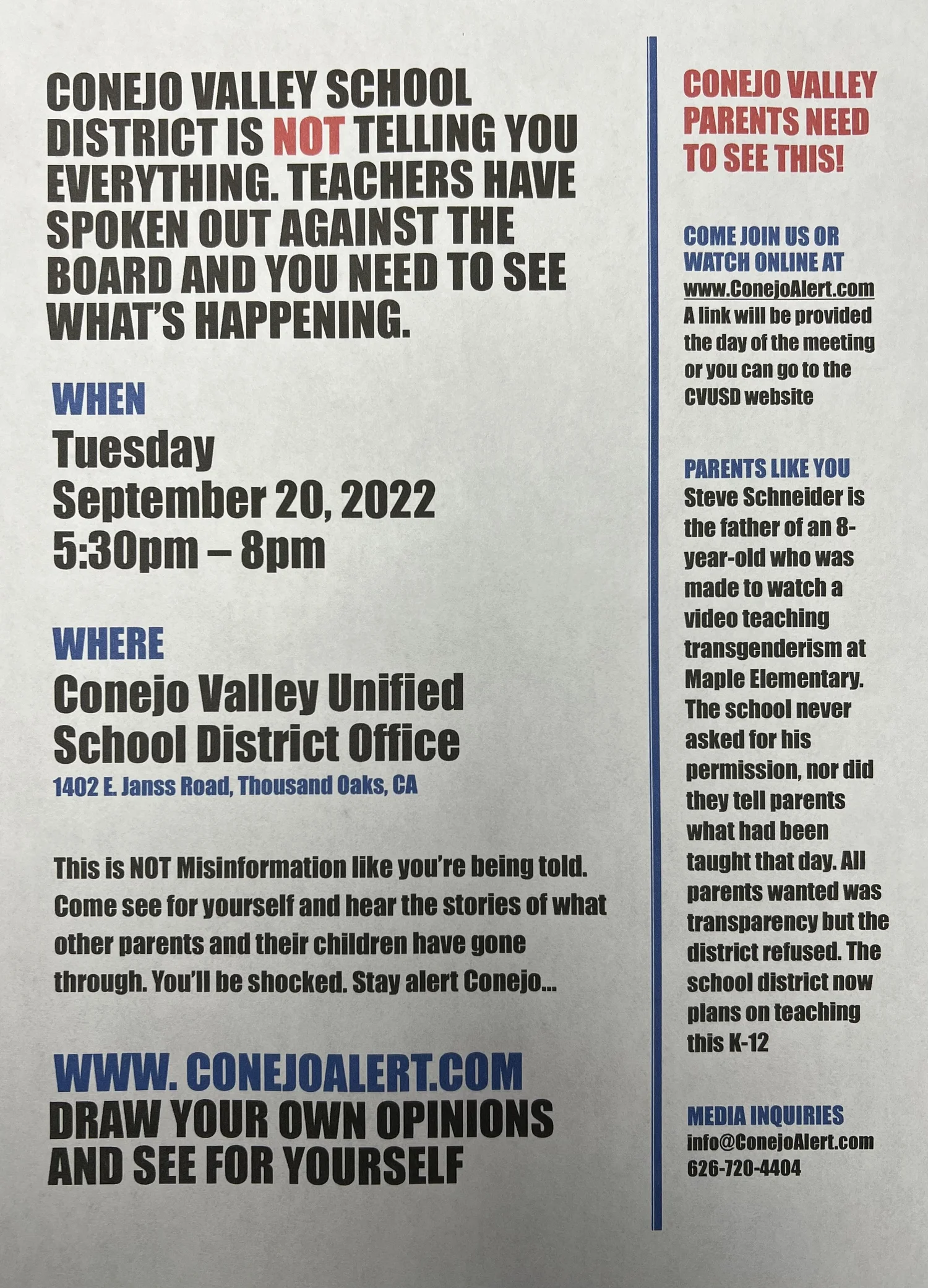 Conejo Valley Unified Calendar Conejo Valley Unified School District