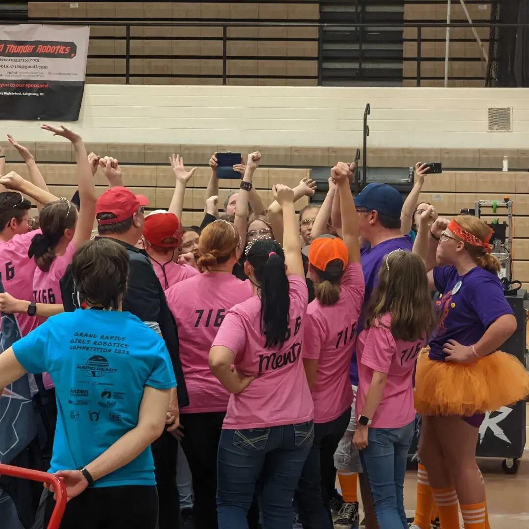 Our team had a blast at the GR Girls Event last Saturday! We were able to make it the farthest we've ever been with our alliance, 858, 5167, and 3875. The four of us made it to the finals together, and scored a slot in second place as the #4 alliance