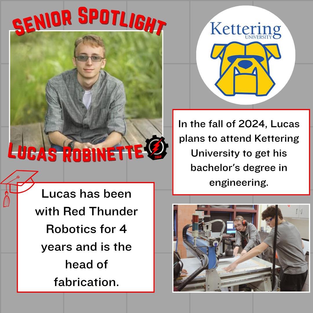 Next for our senior spotlight, we congratulate Lucas!! 🎓 #classof2024 #seniorspotlight