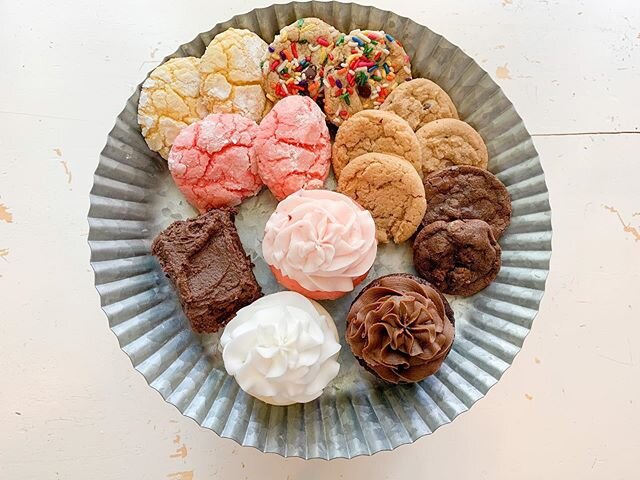 Perfect day for a midweek pick me up! We are open for curbside and have all these goodies available! Give us a call to place your order and we will have it ready for you by the time you get here! We are also still taking orders for specialty cookies 