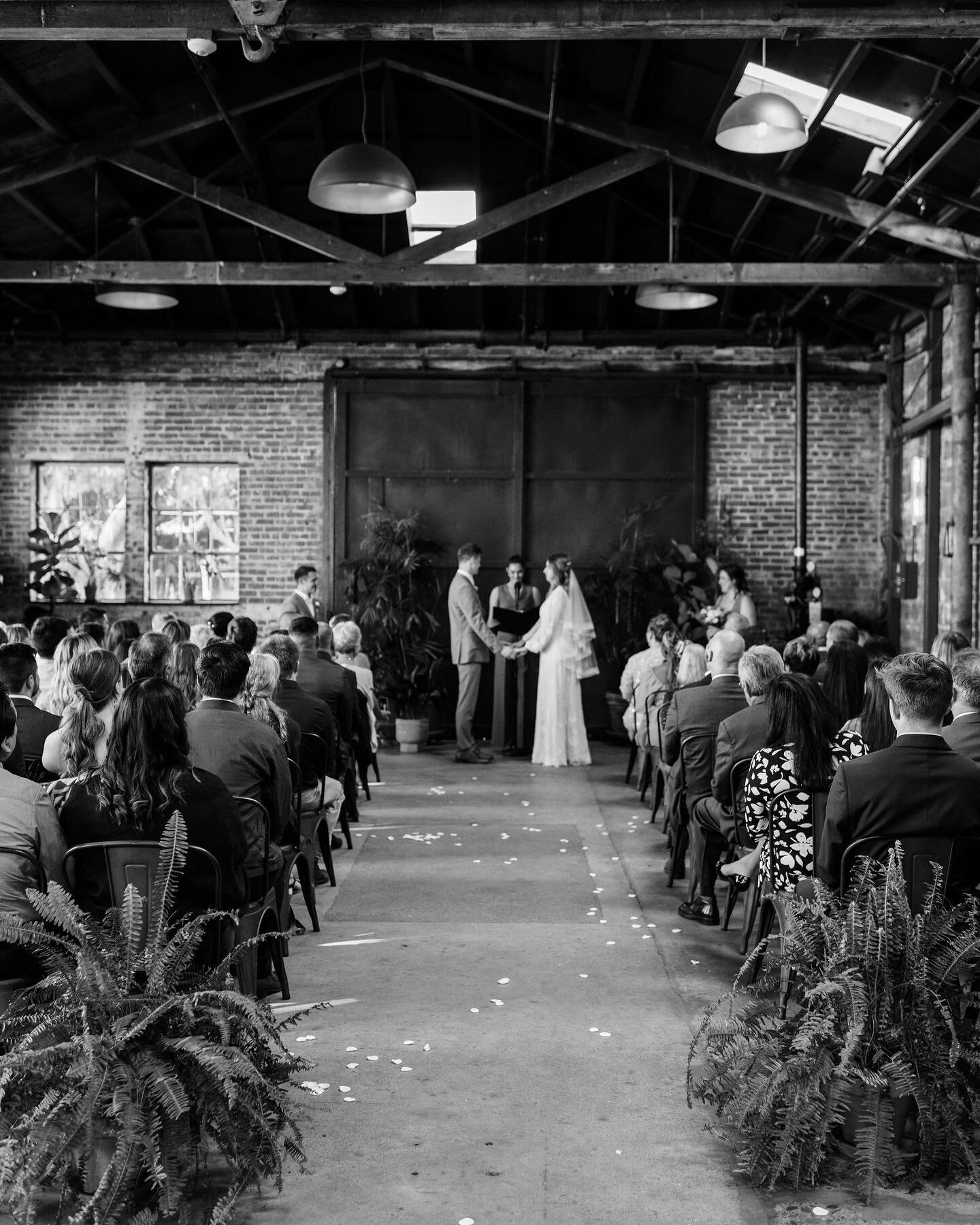 You can&rsquo;t beat the timeless elegance of an indoor ceremony in our space. 

Using only our in house living plants as decor, A&amp;D kept it simple yet stunning!

Photography @anyaismyname 
Coordination and Venue @thepennyslo 
Bar @sidecarcocktai