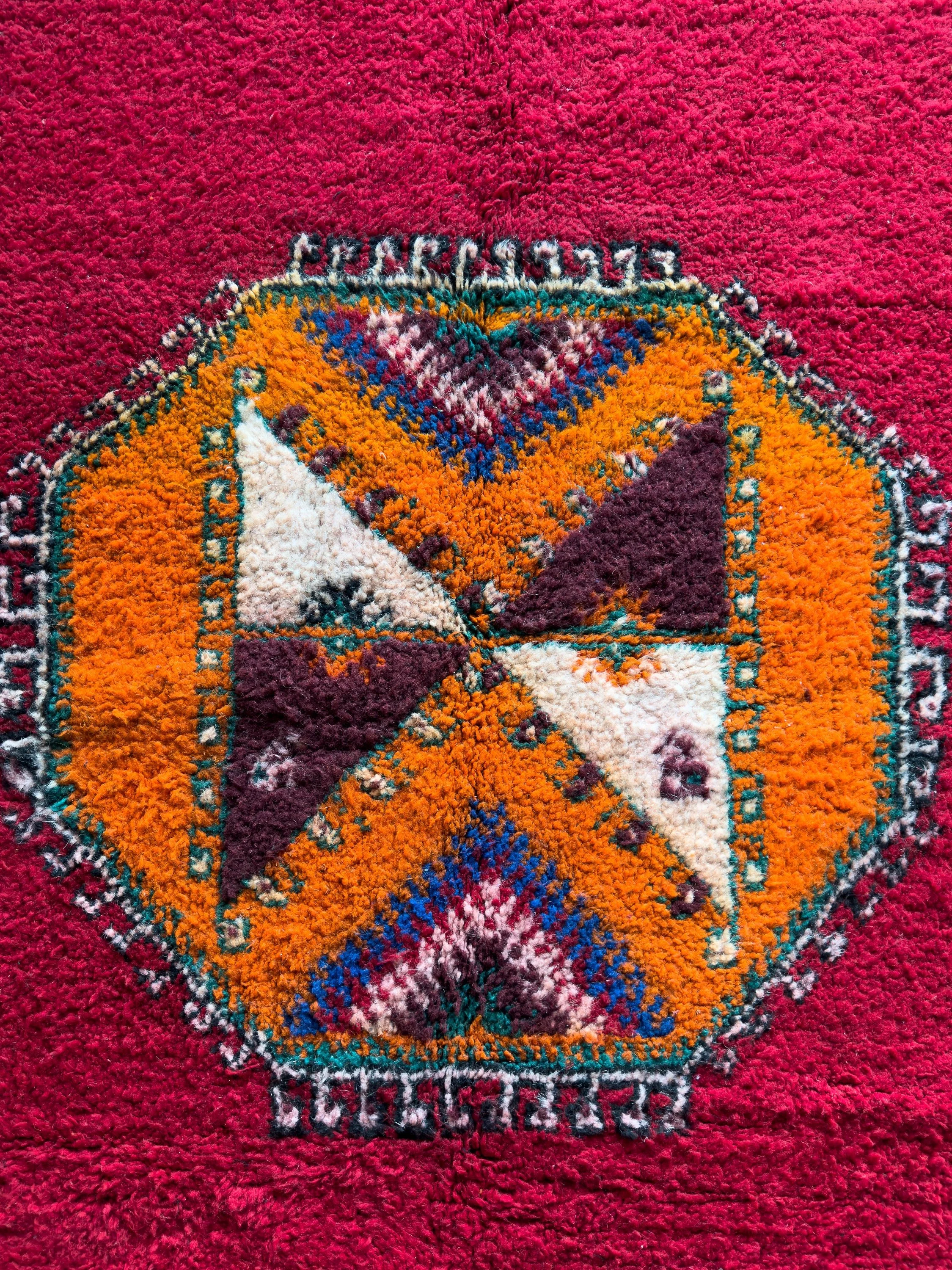 Vintage Moroccan-Berber Handmade Wool Rug