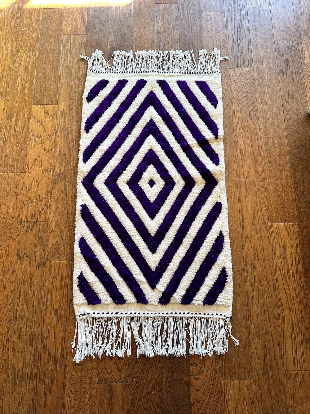 Tapis Marocain Vintage Fait Main 6,1x9,6 Ft – Berbère Wool Authentique – Déco Boho Chic