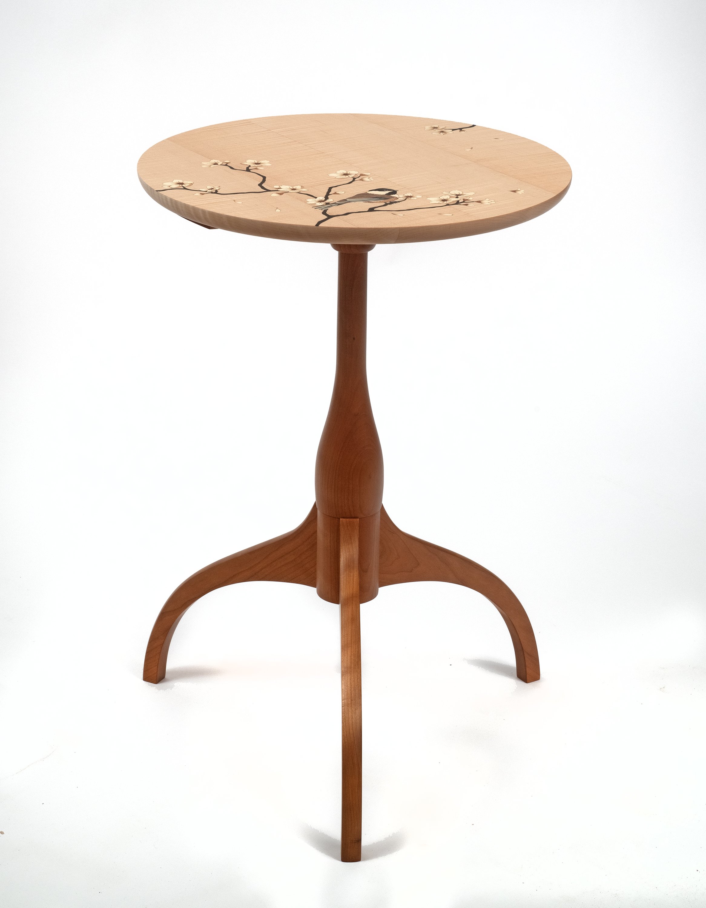 Chickadee Table - Marquetry Collection — Fine Wood Veneer Artistry