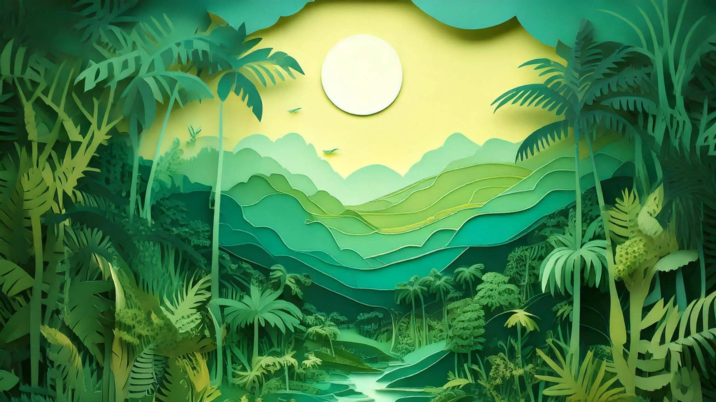 Illustration - paysage (jungle)