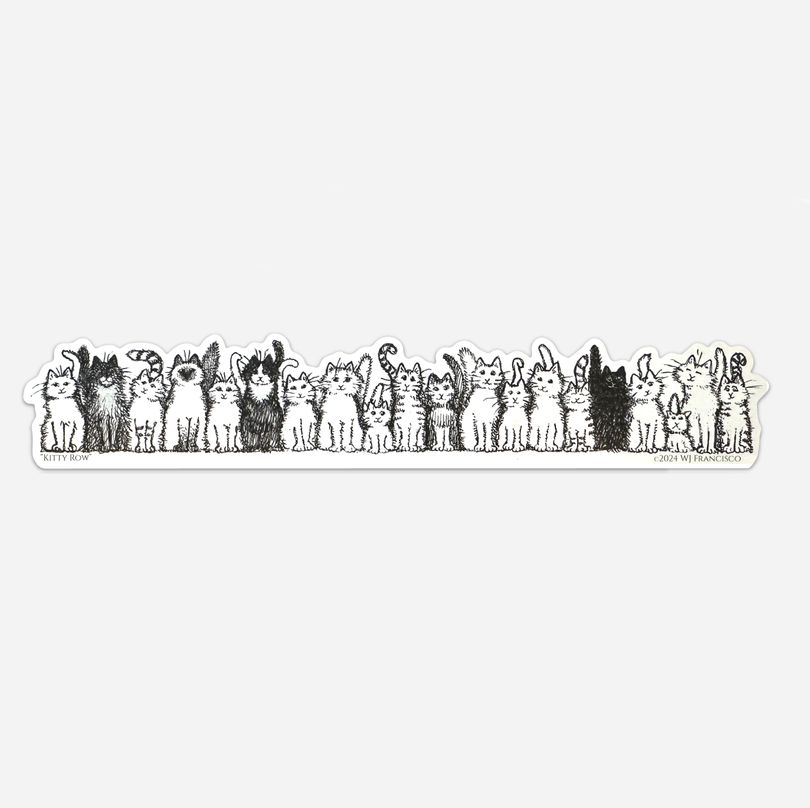 "Kitty Row" 12" Magnet - $15