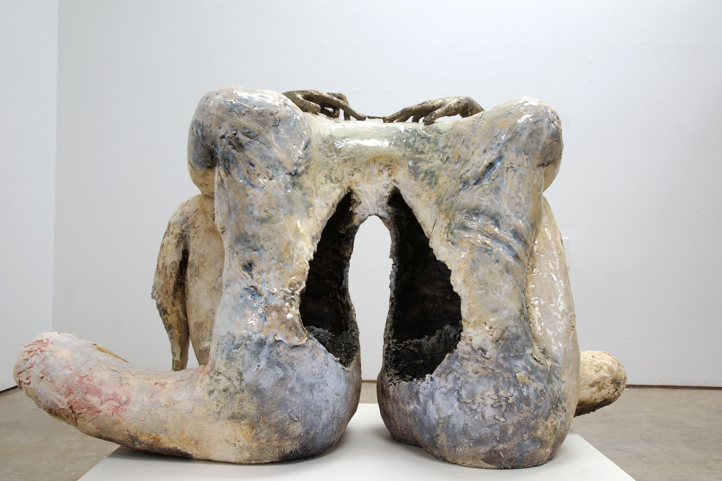 Ruby beach dissolved into our salt burnt skin 26”x44”x22” Ceramics. Glaze. Wax. 2021