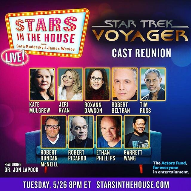 I donated! And so did you! Thank you @startrek #voyager fans for raising the most money for during a @starsinthehouse livestream. The archived show can be viewed &amp; you can continue your record generosity to the performing arts community. @thekate