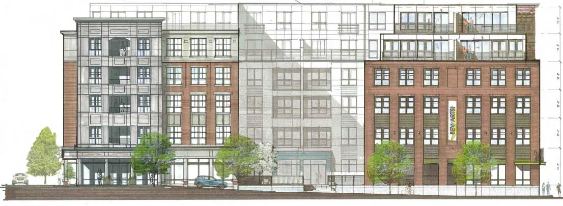 The current design (8/28 revision) view from Odell Park.
