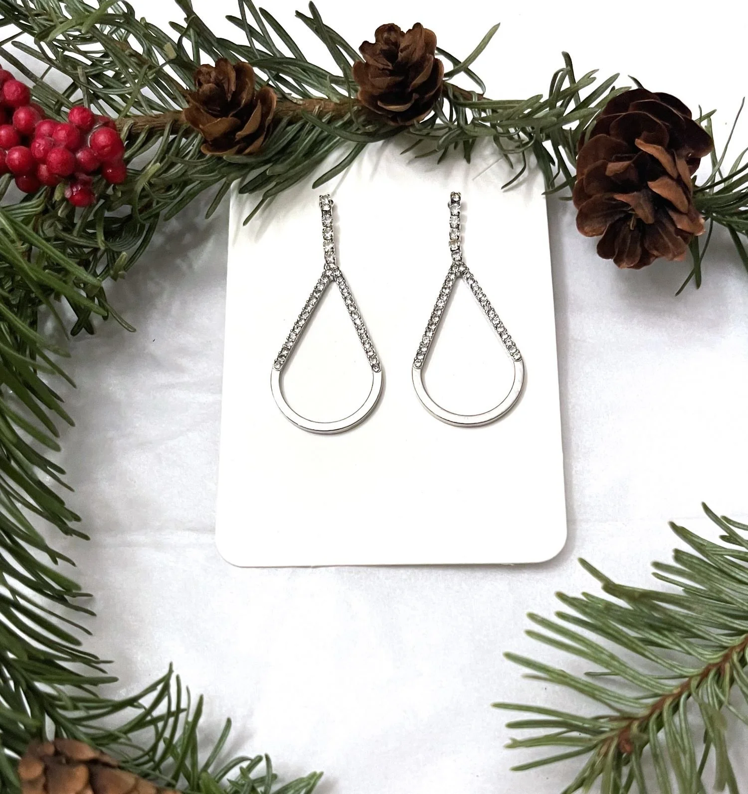 Silver Teardrop Earring