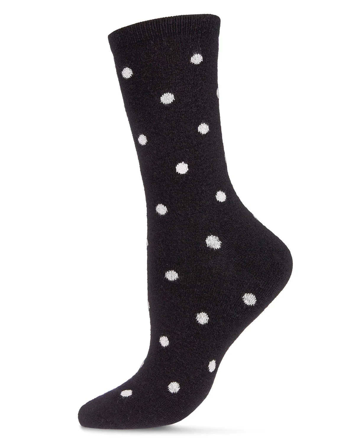 SOFT PRETTY IN POLKA DOTS CASHMERE BLEND CREW SOCKS