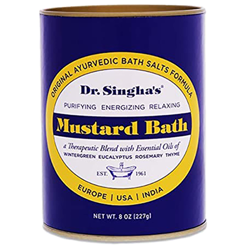 A LONG BATH: Dr. Singha's Mustard Bath Powder; $10.19