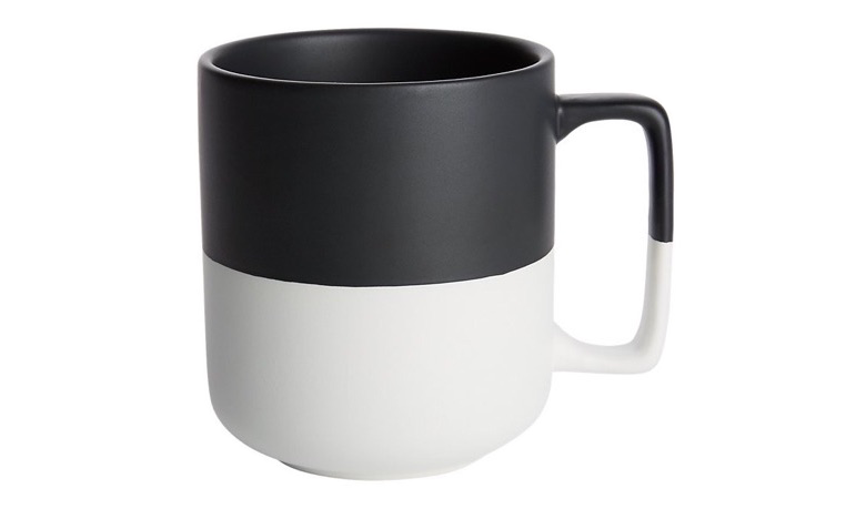 CB2 Black Dip Large Mug; $6.95