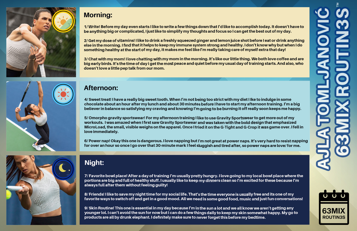 63MIX ROUTIN3S™ | AJLA TOMLJANOVIĆ