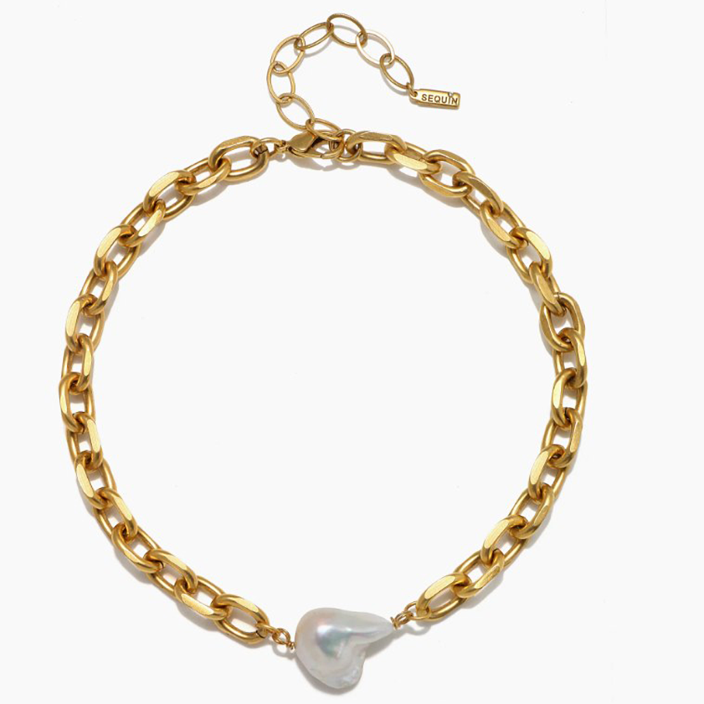 SEQUIN | Cloud Nine Baroque Pearl Choker; $198 