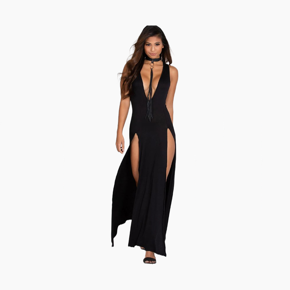 YANDY | Double Trouble Black Gown; $41.95 