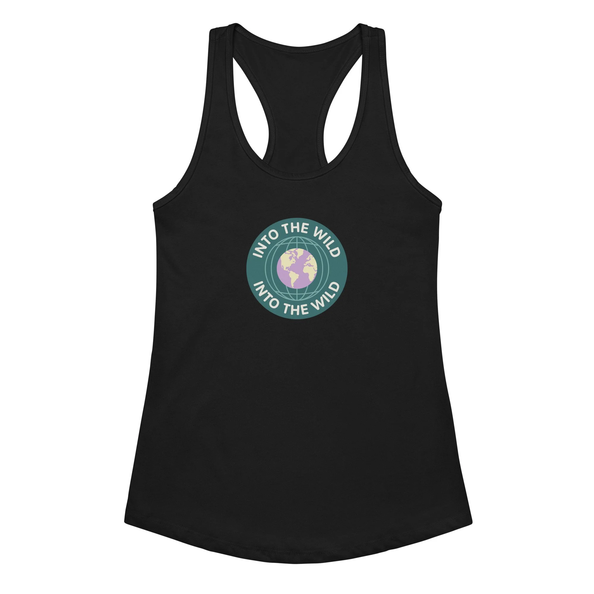 Women’s fitted racerback tank top Green Tag Logo