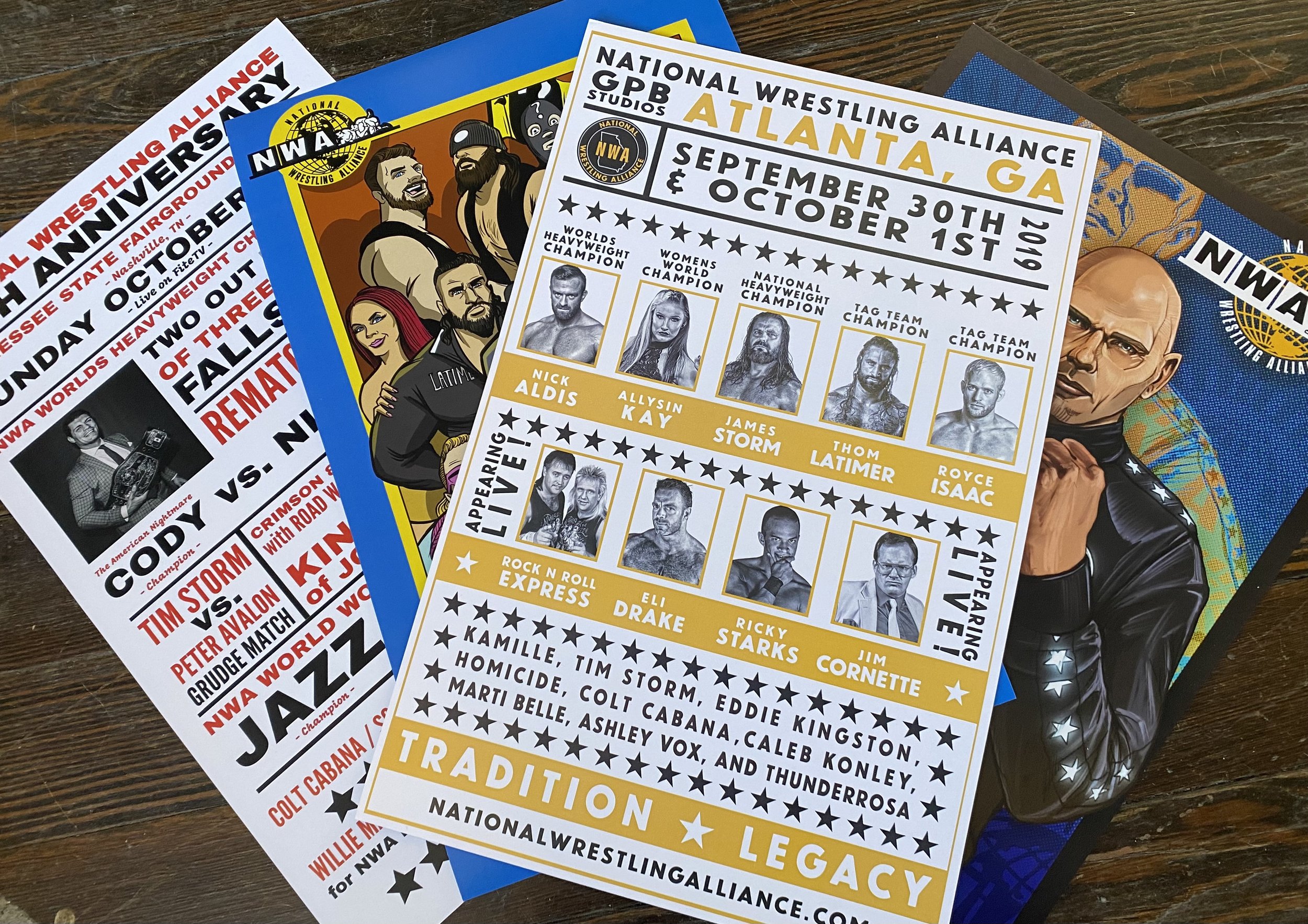 National Wrestling Alliance Retro Poster Bundle 11X17