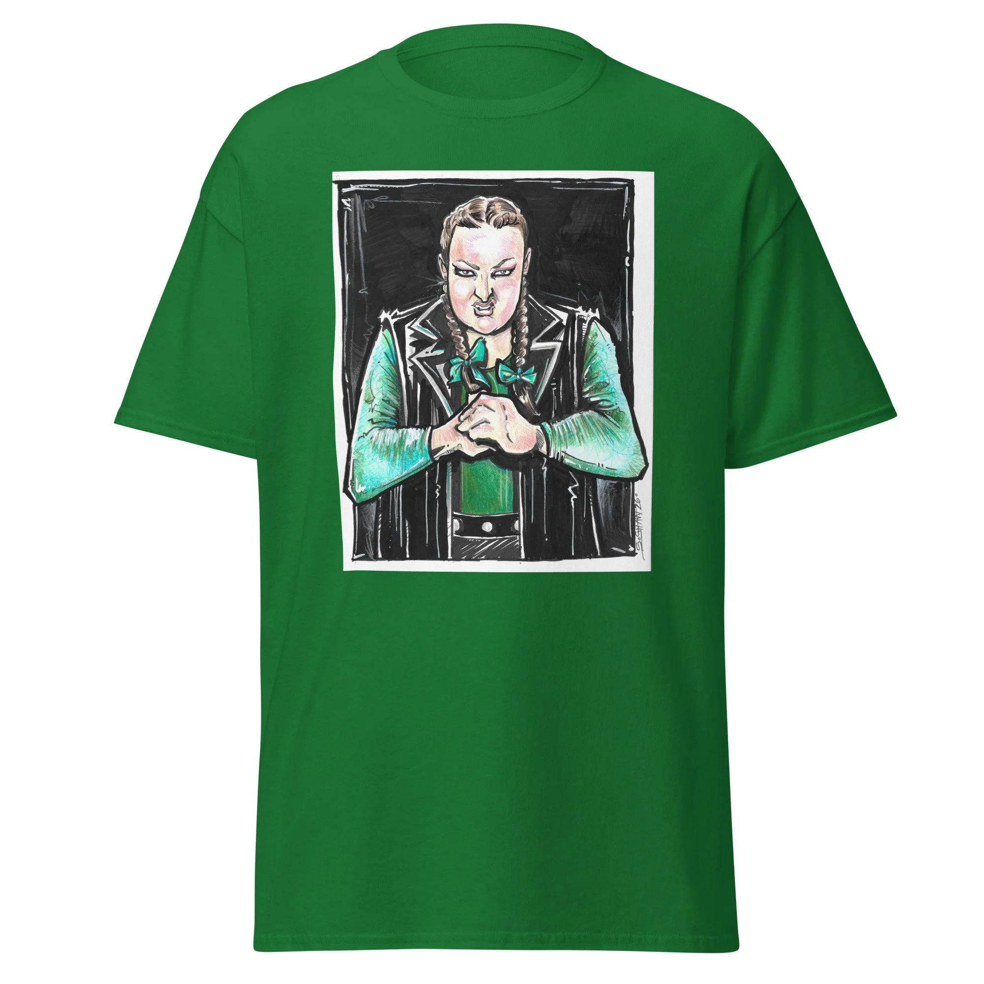 unisex-classic-tee-turf-green-front-6aac82c57c95b.jpg