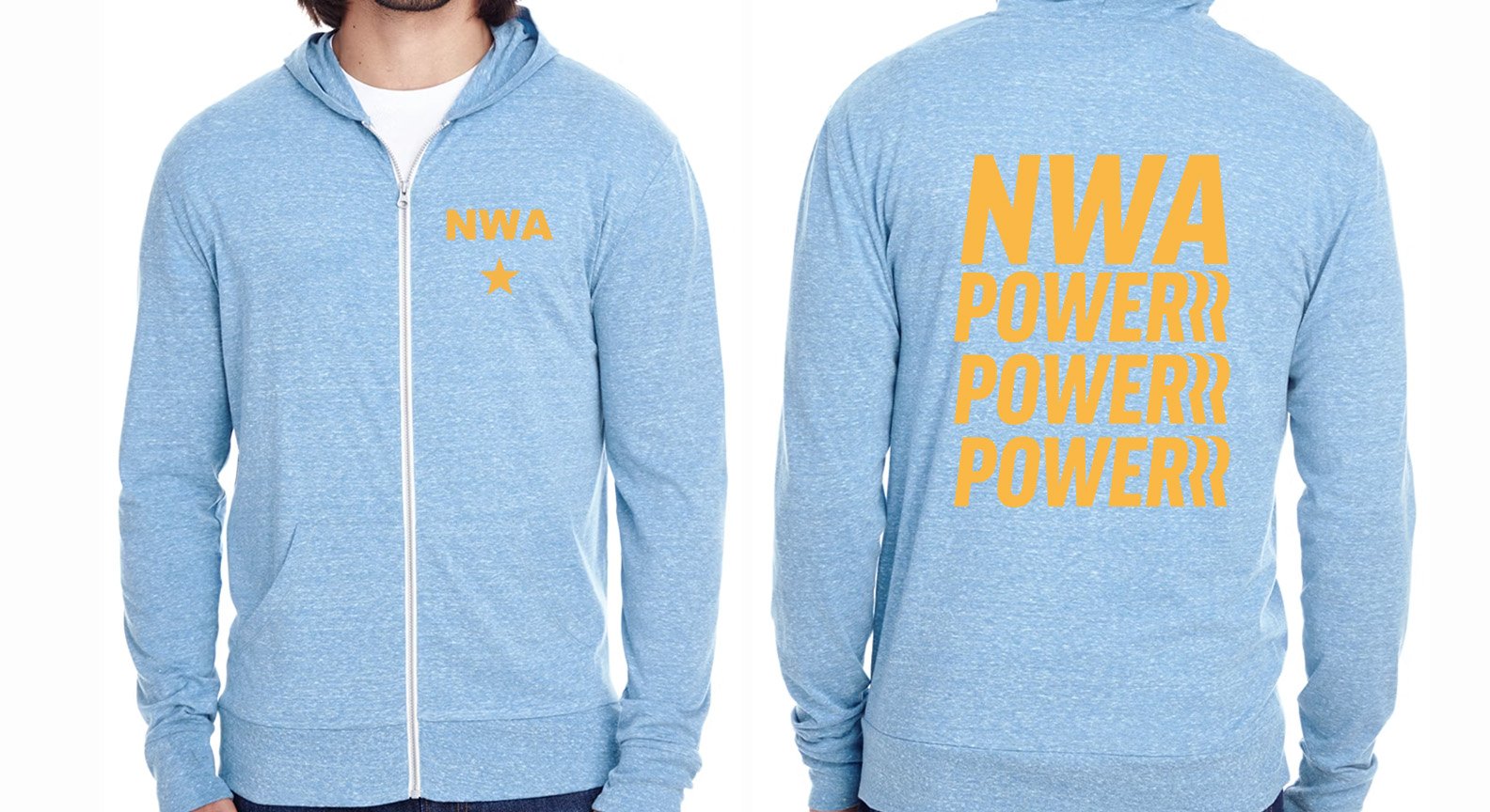 Official National Wrestling Alliance POWERRR Thin Zip Hoodie