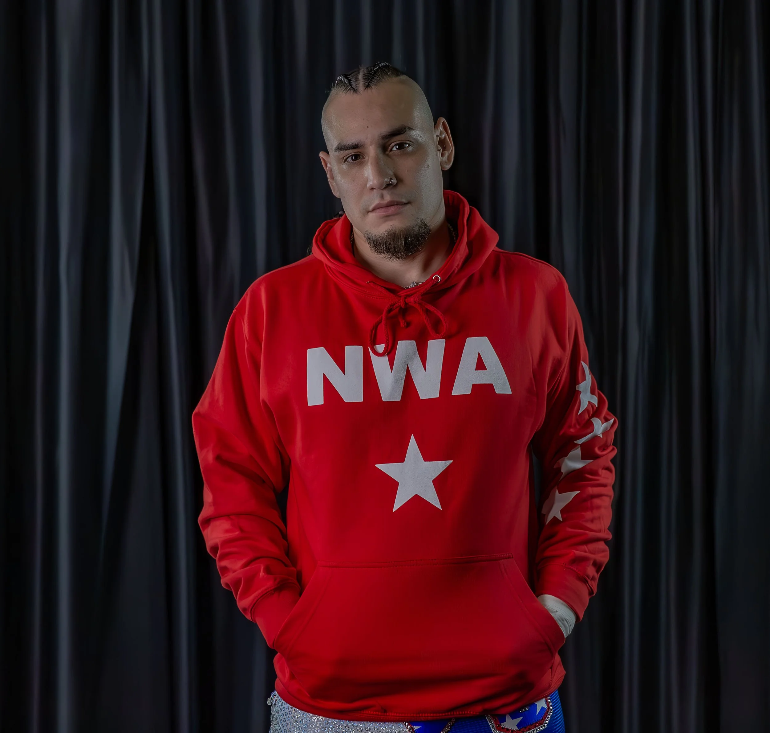 National Wrestling Alliance Stars Logo Red Pullover Hoodie