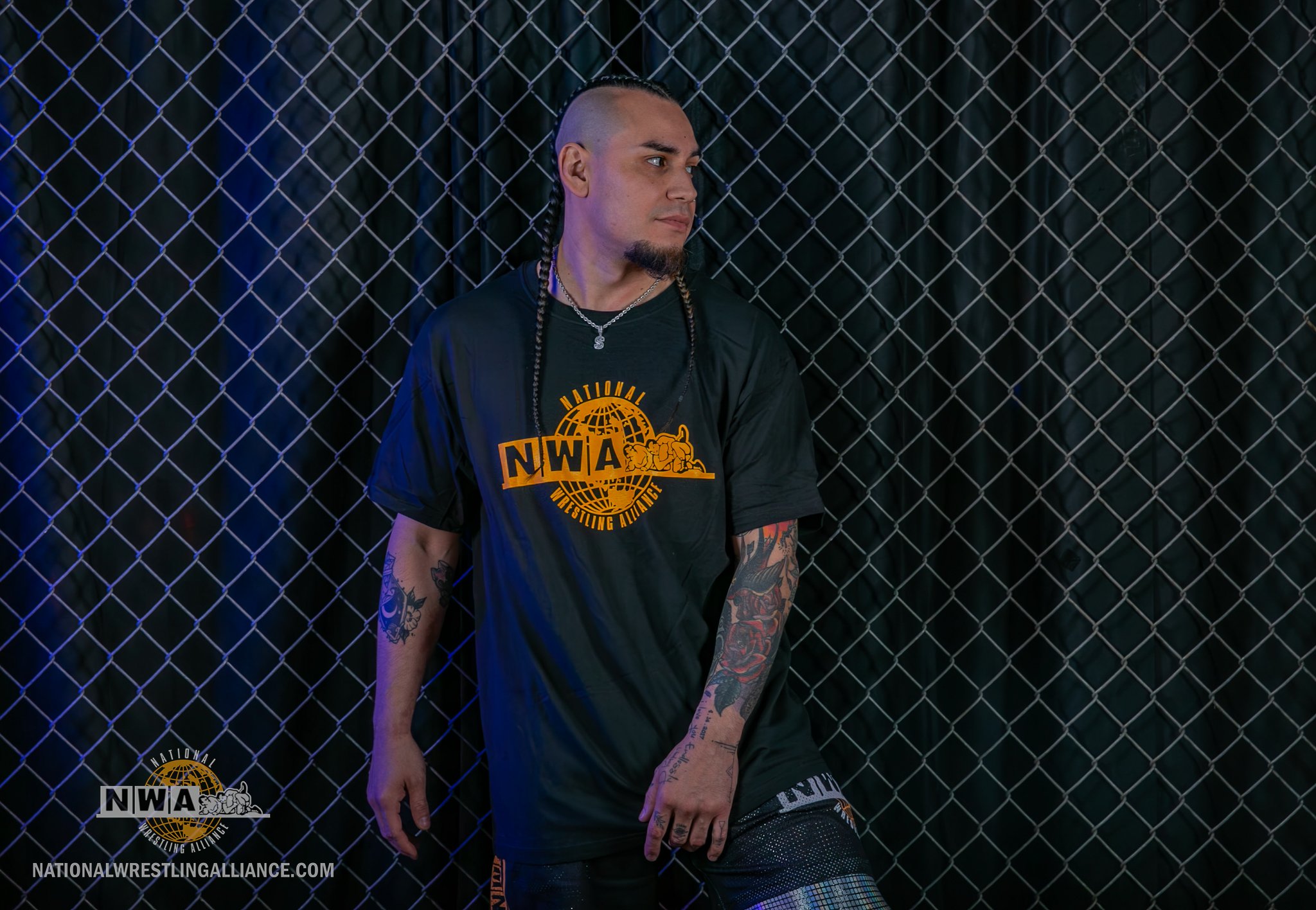 Official National Wrestling Alliance Black & Gold Globe Logo Variant T Shirt