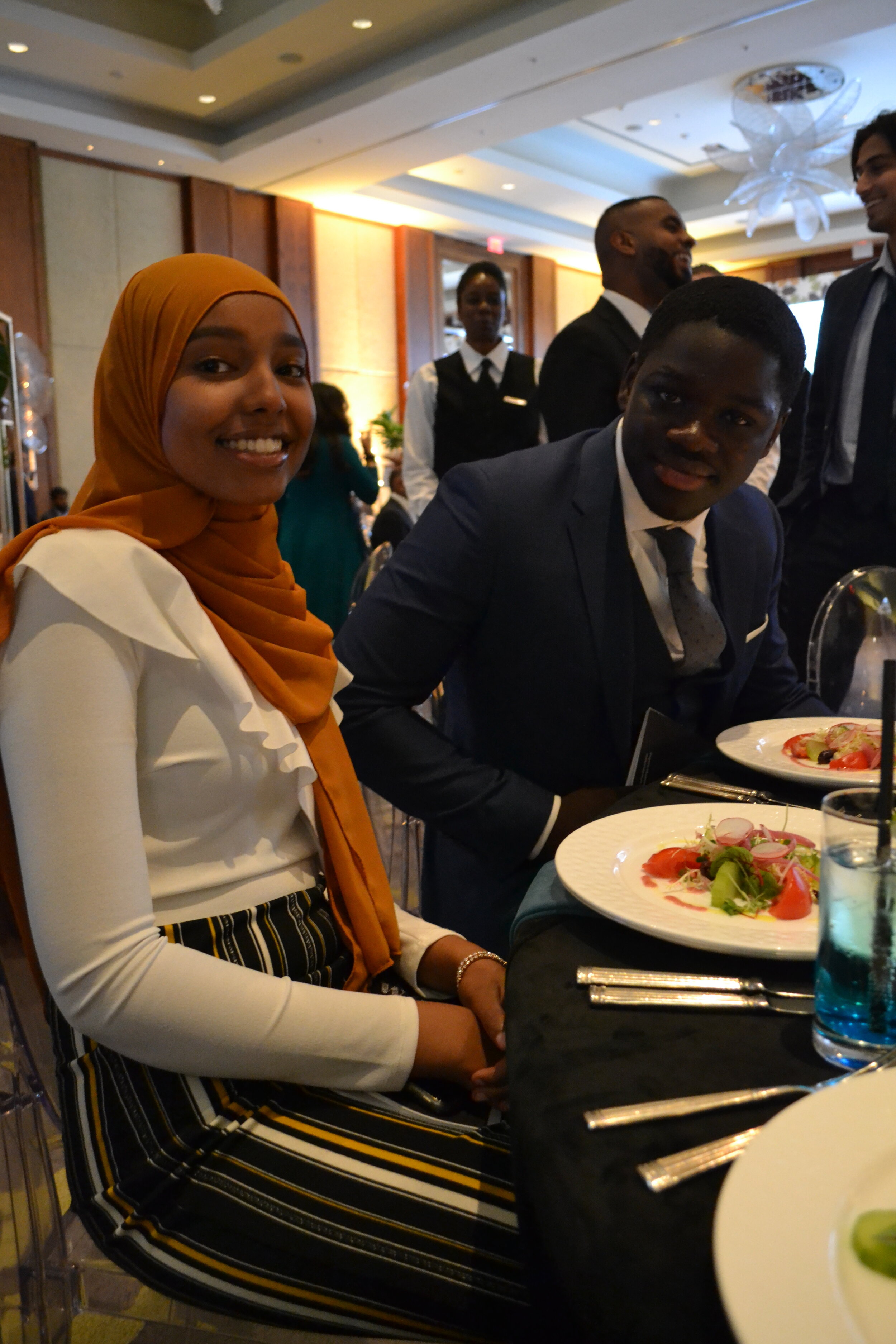  Ilhan and her fellow BridgeTO peer at the MAX Gala reception in October 