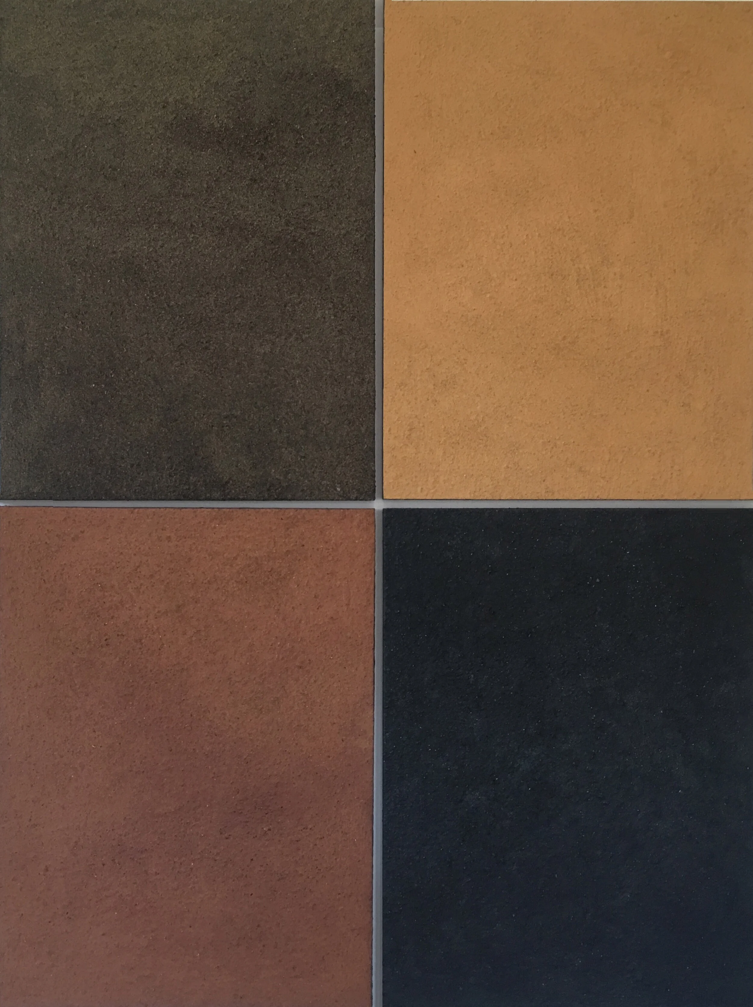  Earth, Ochre &amp; Charcoal - four 18”x24” panels 