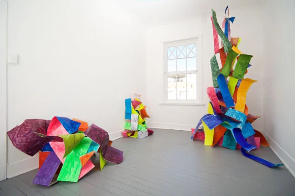 SNO install, Dimensions vary, Acrylic on papercard,2014.jpg