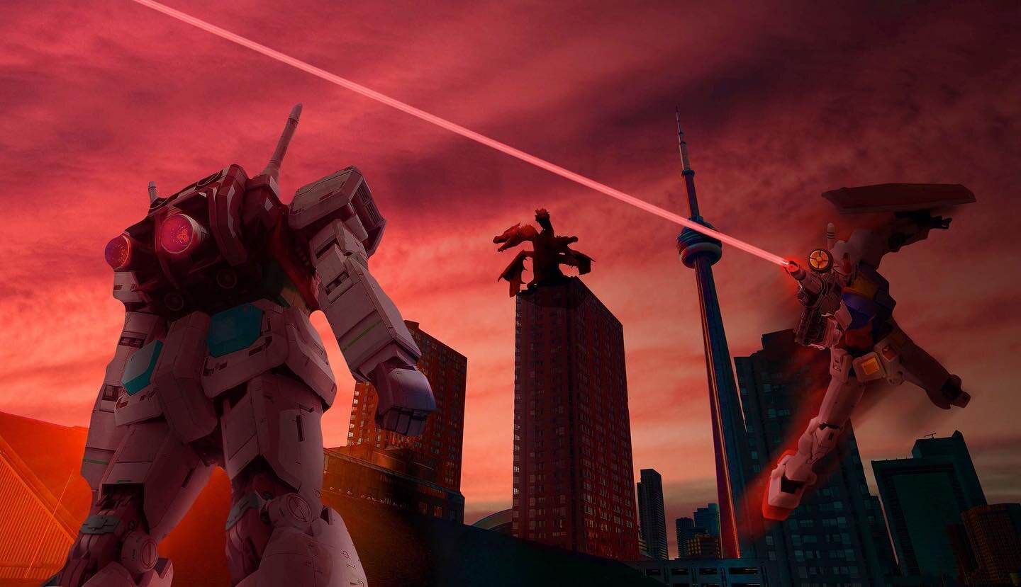 What anime character should I photoshop next? 😉 Remembering one of my favourite &ldquo;Fantasy in the City&rdquo; projects from my Intermediate Photoshop class. Learn the creative process behind this &ldquo;Gundam in Toronto&rdquo; artwork on my blo